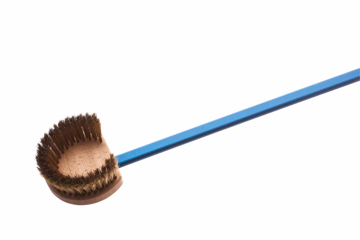 Electric ovens brush, low height head brass bristles